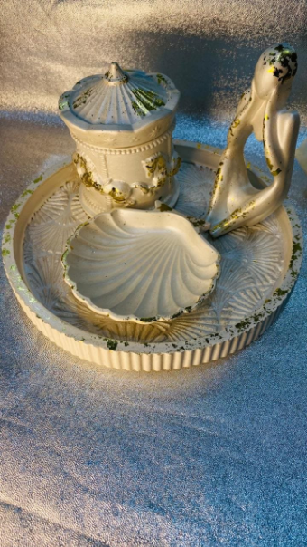 Gilded Elegance Carousel Tray Set