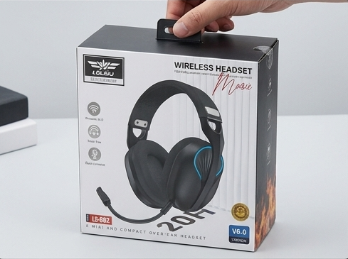 Lelisu LS-862 Wireless Bluetooth V6.0 Headphone With Detachable HD Mic - HiFi Stereo Sound Over-Ear Gaming & Music Headset — image 2