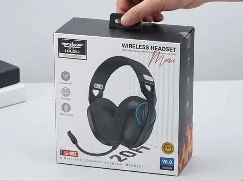 Lelisu LS-862 Wireless Bluetooth V6.0 Headphone With Detachable HD Mic - HiFi Stereo Sound Over-Ear Gaming & Music Headset — image 6