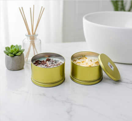 Healing Crystals Dried Flower Candles — image 3