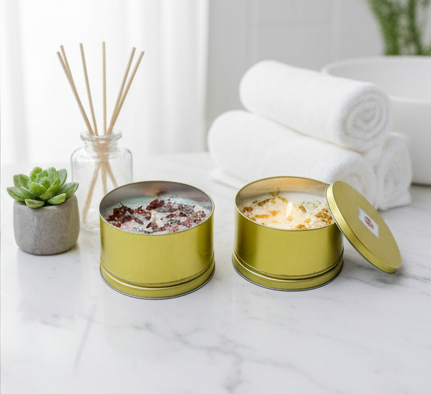 Healing Crystals Dried Flower Candles — image 4
