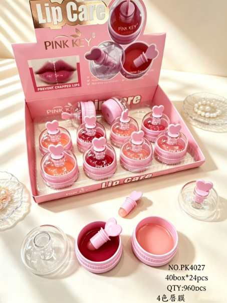 Pink Key Lip Care Mask Display Box