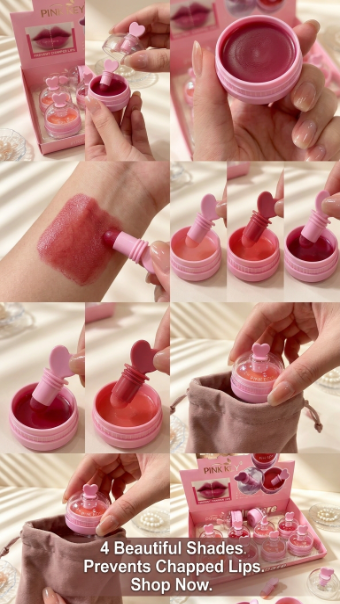 Pink Key Lip Care Mask Display Box