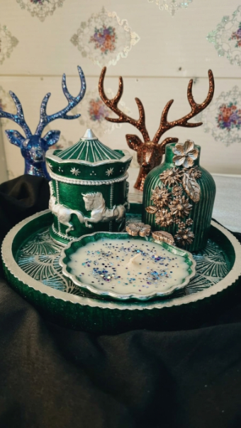 Enchanted Teal & Blue Decor Set