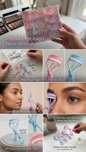 Pastel Eyelash Curlers Gentle Precise