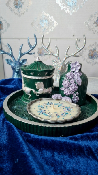 Enchanted Teal & Blue Decor Set
