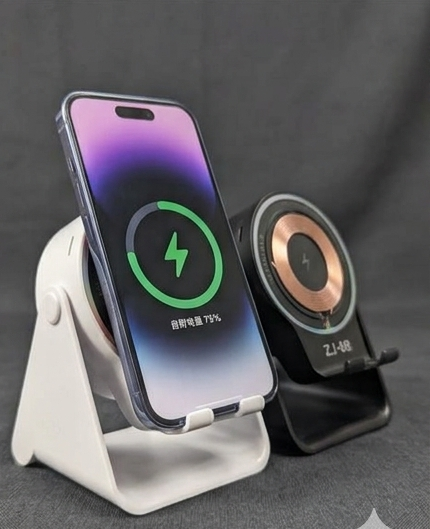 Wireless Induction Speaker ZJ-08 Multi-Functional Mobile Phone Stand with Fast Wireless Charger & RGB Light Bluetooth Speaker — image 3